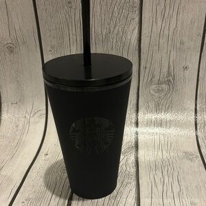 Starbucks Matte Black Tumbler with Straw